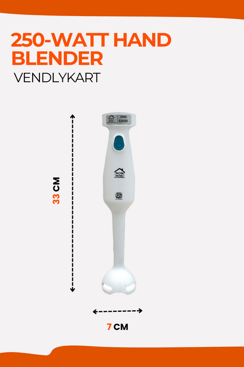 250-Watt Hand Blender for Kitchen – Powerful & Compact