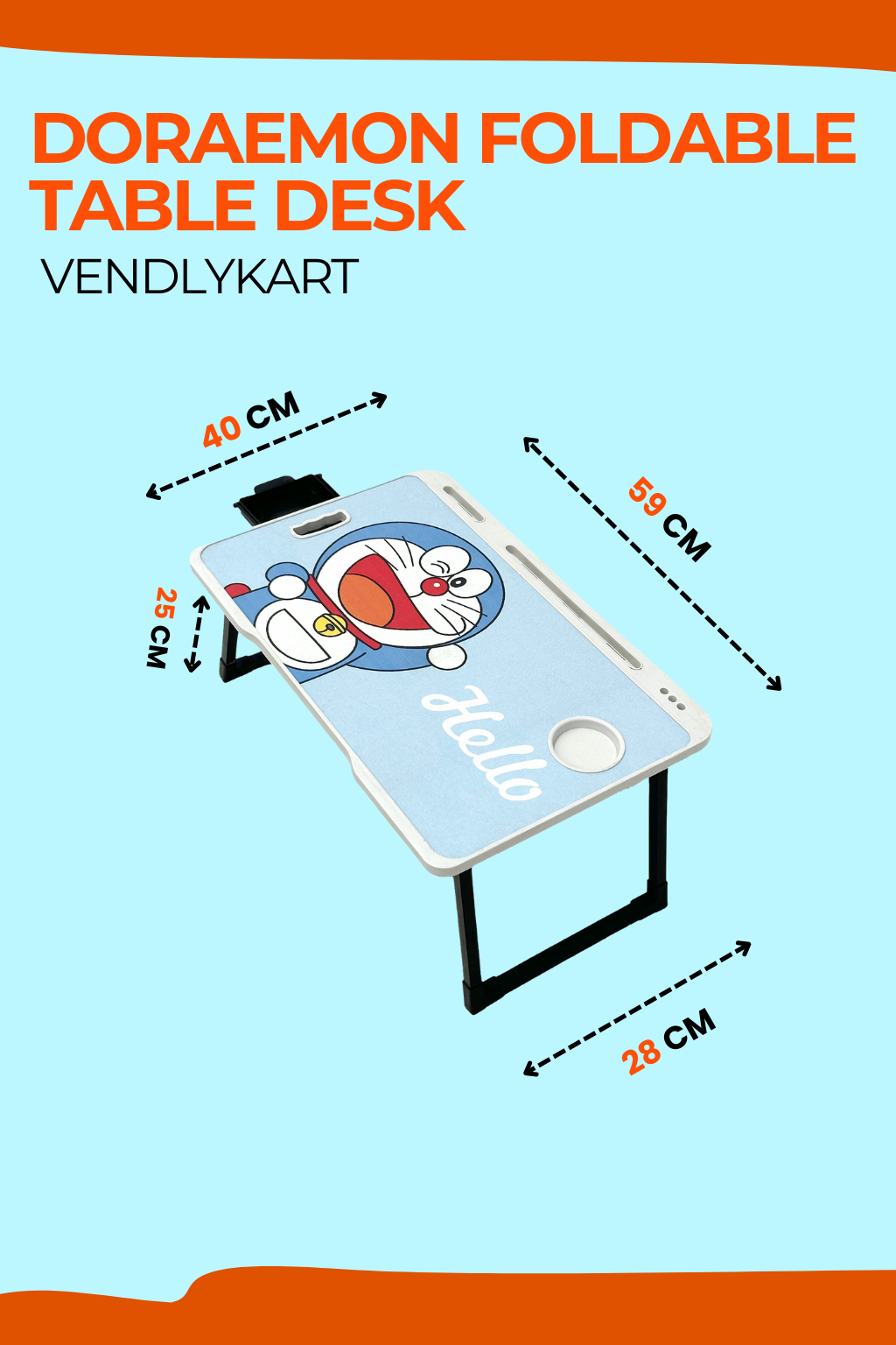Doremon Foldable Table Desk for Kids | Study & Laptop Table