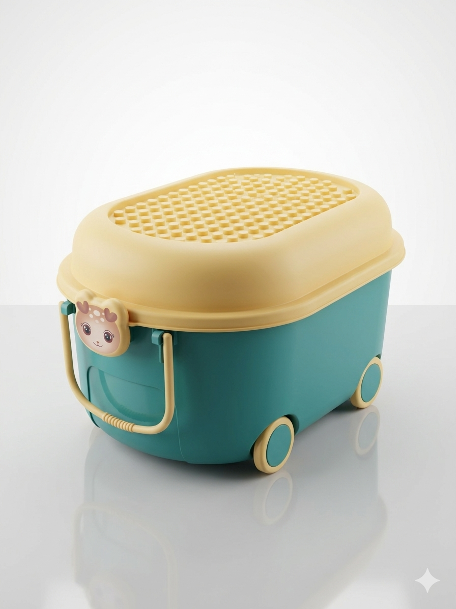 Vendly's Polypropylene Rolling Storage Container Box - 25 Litre Large capacity