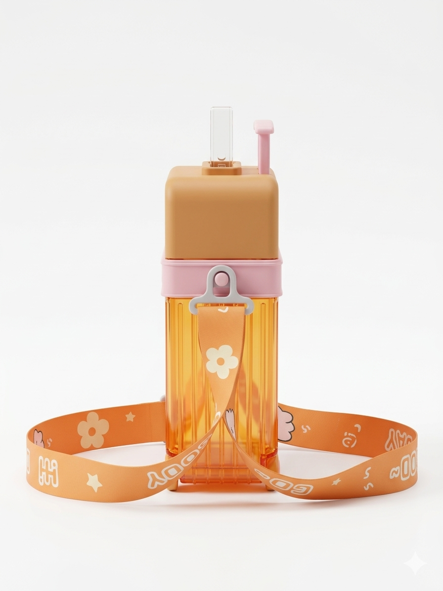 Vendly's Suitcase sipper/trolley bottle with stickers