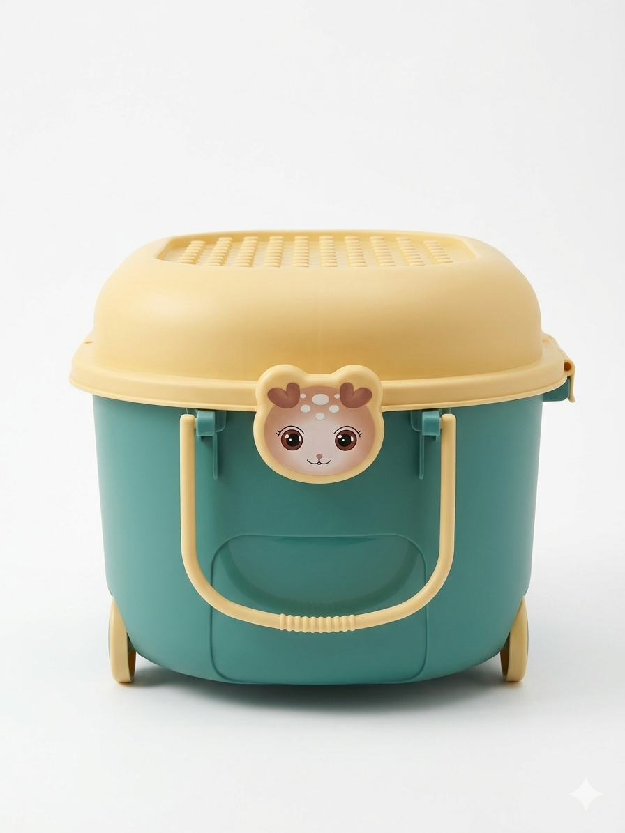 Vendly's Polypropylene Rolling Storage Container Box - 25 Litre Large capacity