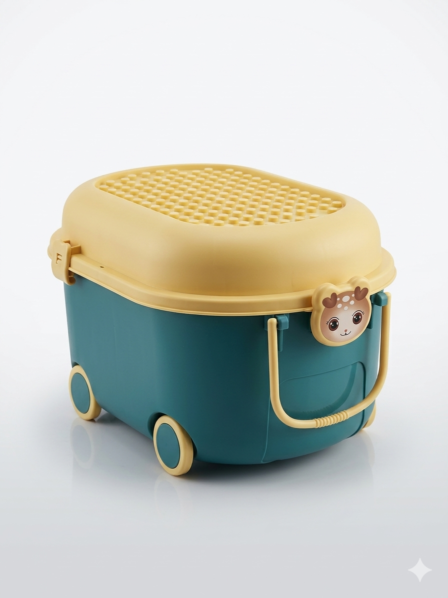 Vendly's Polypropylene Rolling Storage Container Box - 25 Litre Large capacity