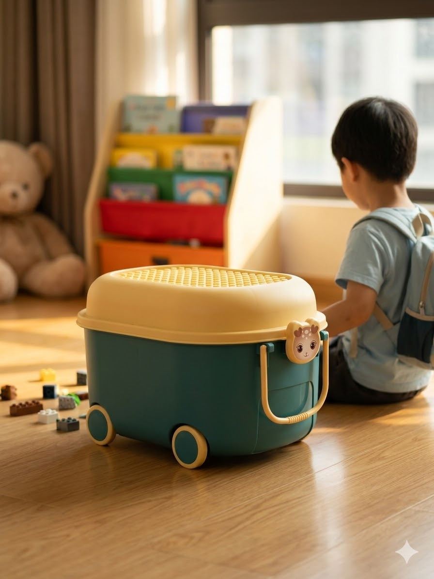 Vendly's Polypropylene Rolling Storage Container Box - 25 Litre Large capacity