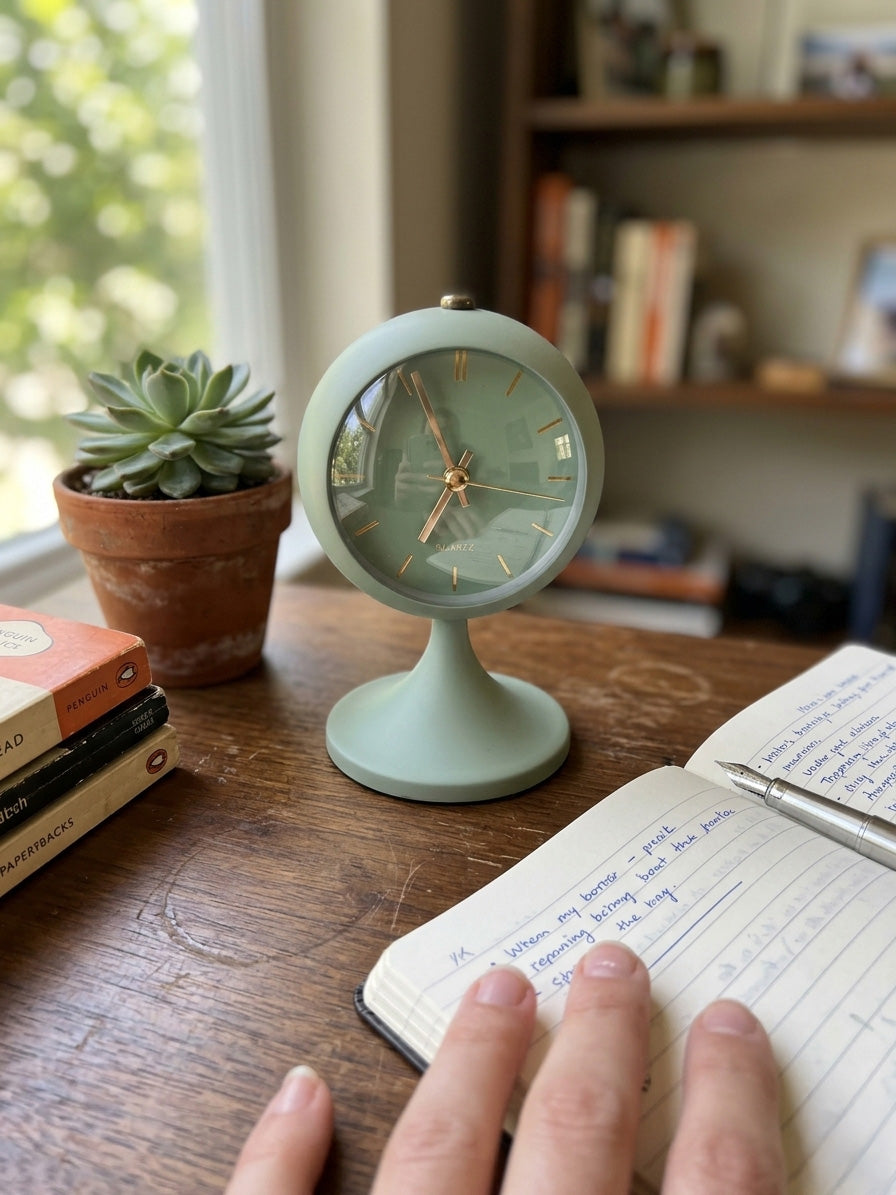 vendly's vintage retro analogue table clock