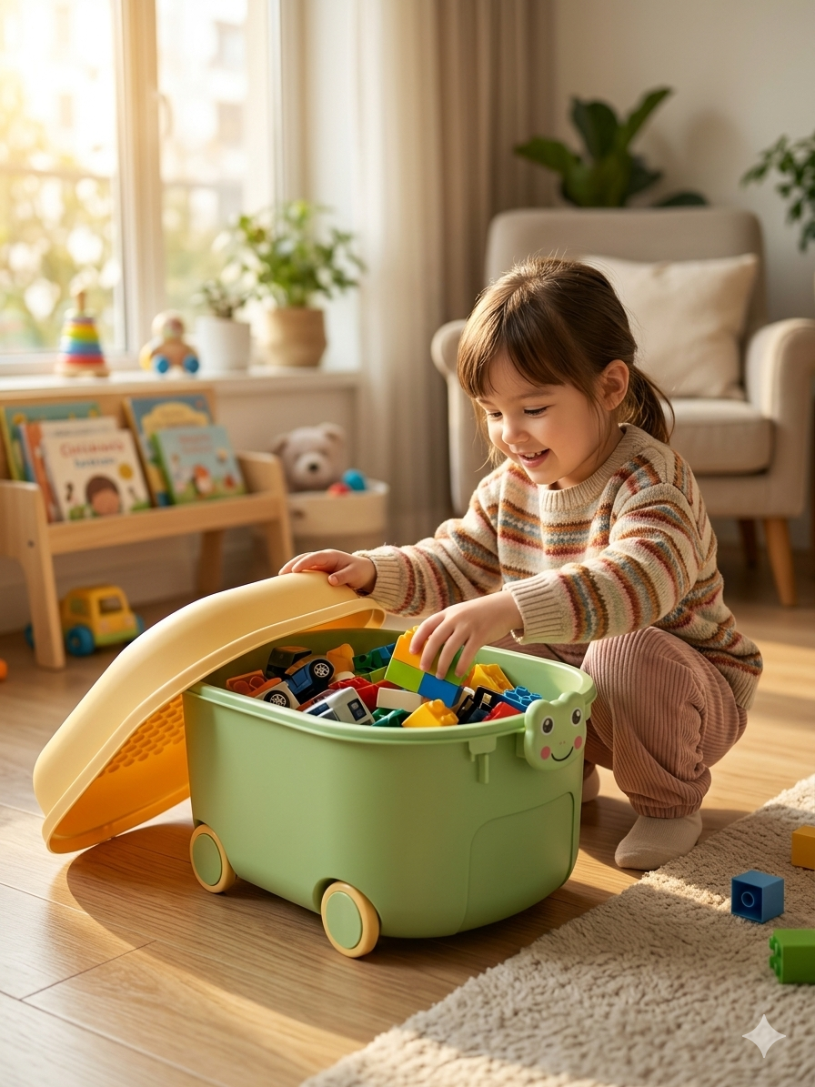 Vendly's Polypropylene Rolling Storage Container Box - 25 Litre Large capacity