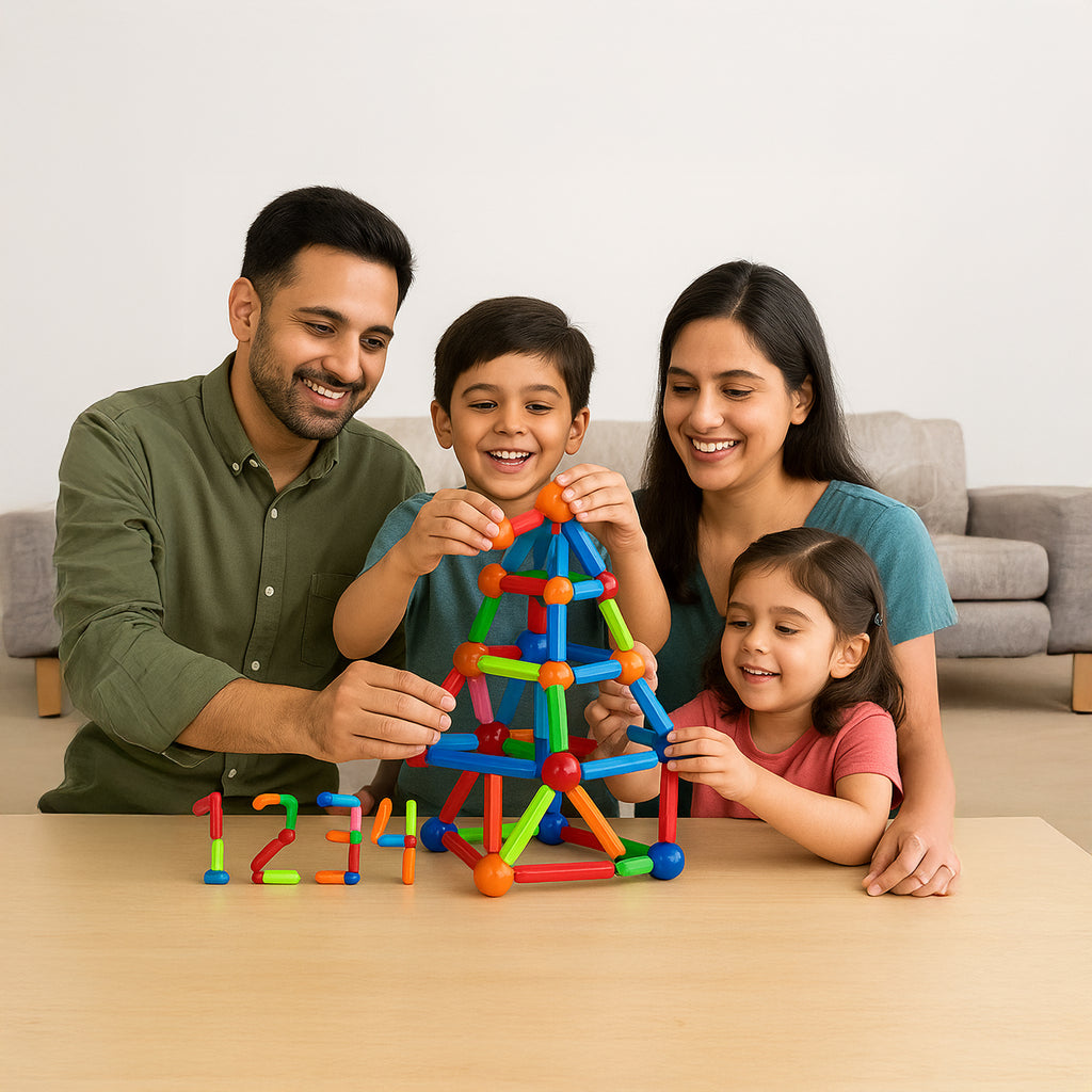 Magnetic Building Blocks Set – 48 Pcs | STEM Toy for Kids