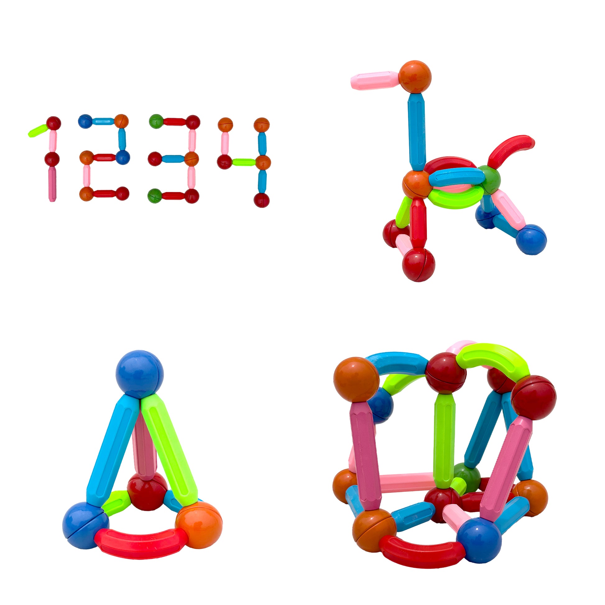 Magnetic Building Blocks Set – 48 Pcs | STEM Toy for Kids