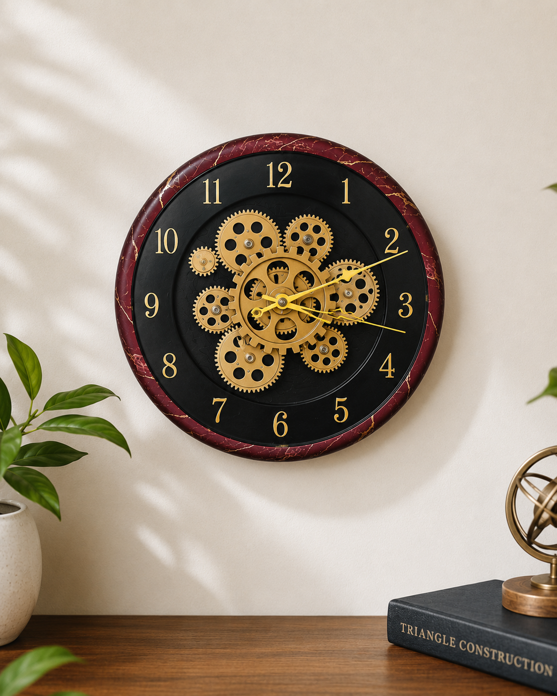 Vendly's Aesthetic Gear Clock | 14 Inches