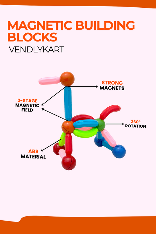 72-Piece Magnetic Building Blocks – Educational STEM Toy for Kids