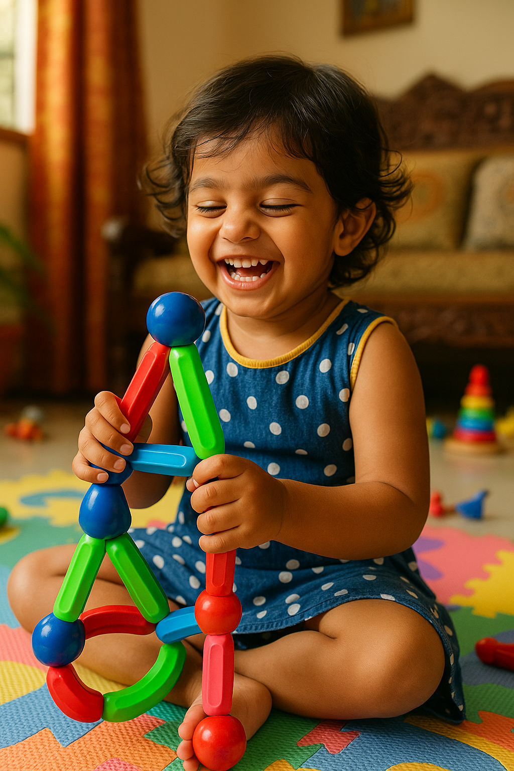 Magnetic Building Blocks Set – 48 Pcs | STEM Toy for Kids