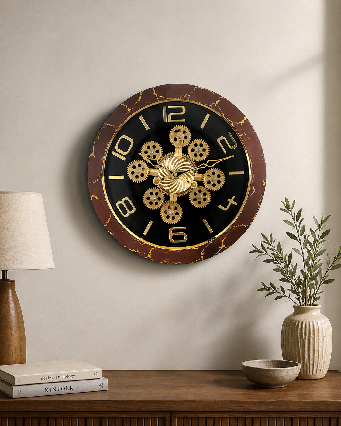 Vendly's Aesthetic Gear Clock | 16 Inches