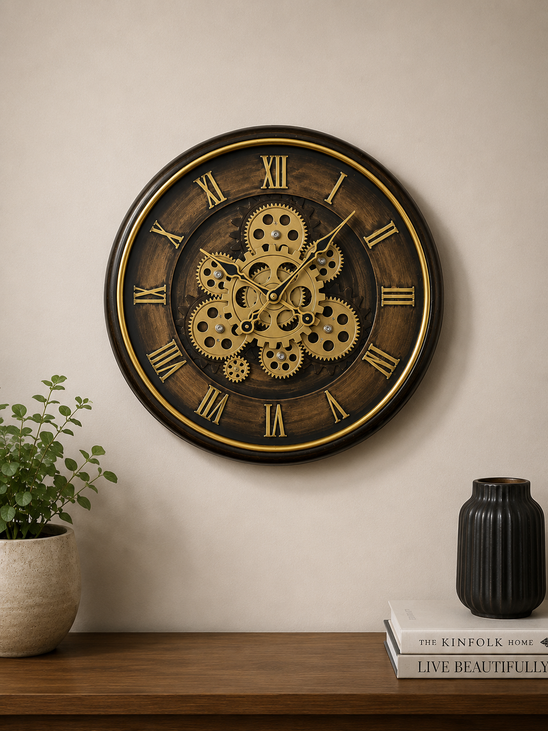 Vendly's Aesthetic Gear Clock | 16 Inches