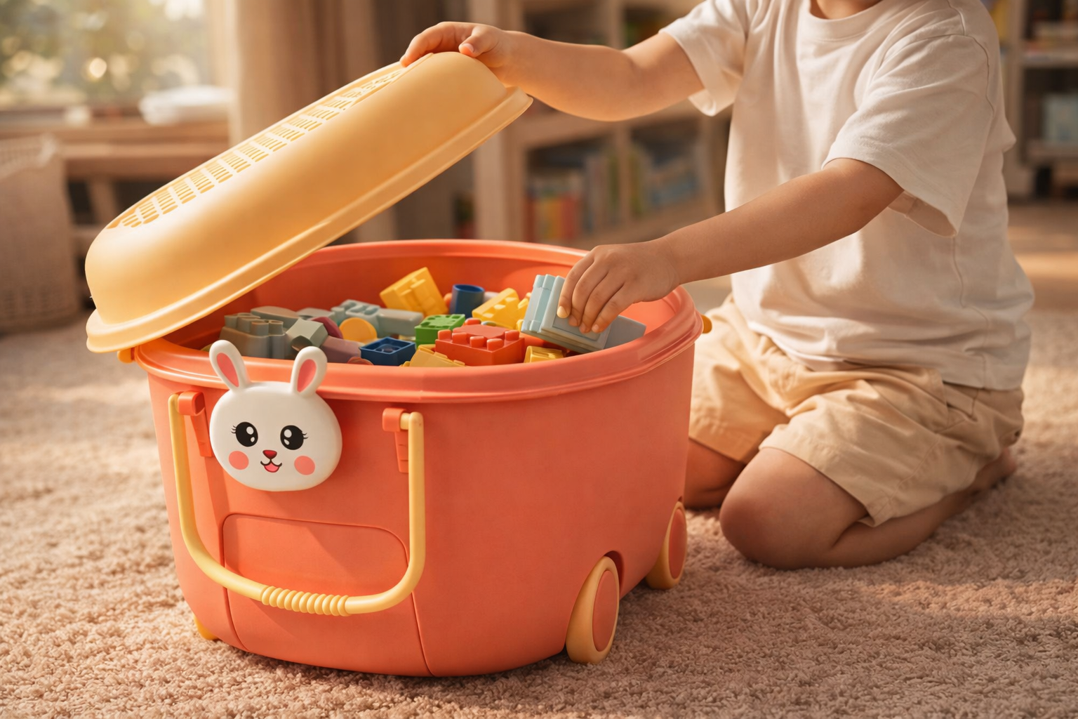 Vendly's Polypropylene Rolling Storage Container Box - 25 Litre Large capacity