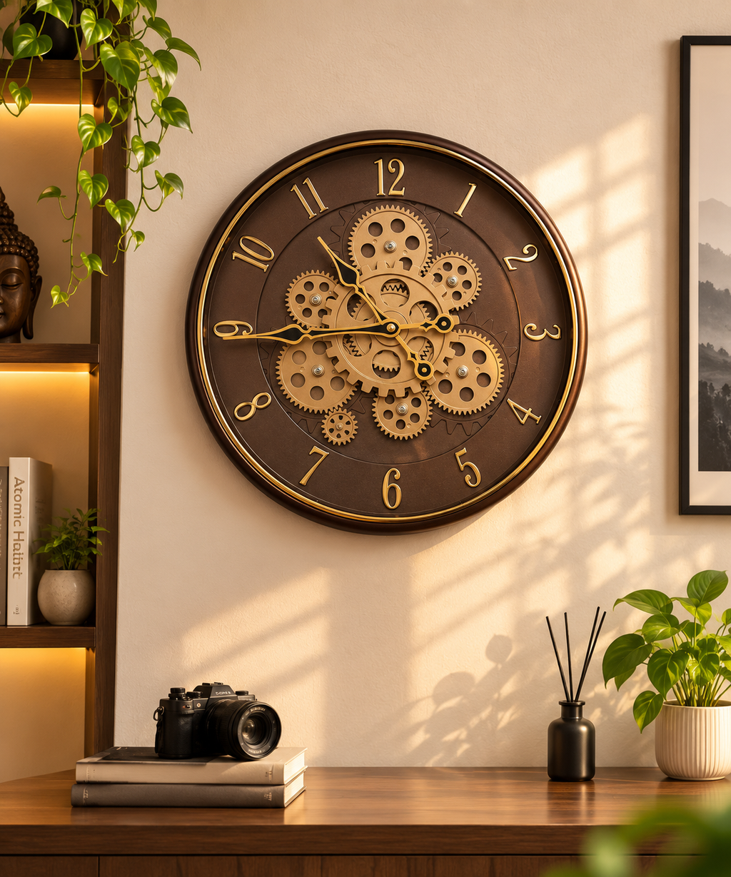 Vendly's Aesthetic Gear Clock | 14 Inches