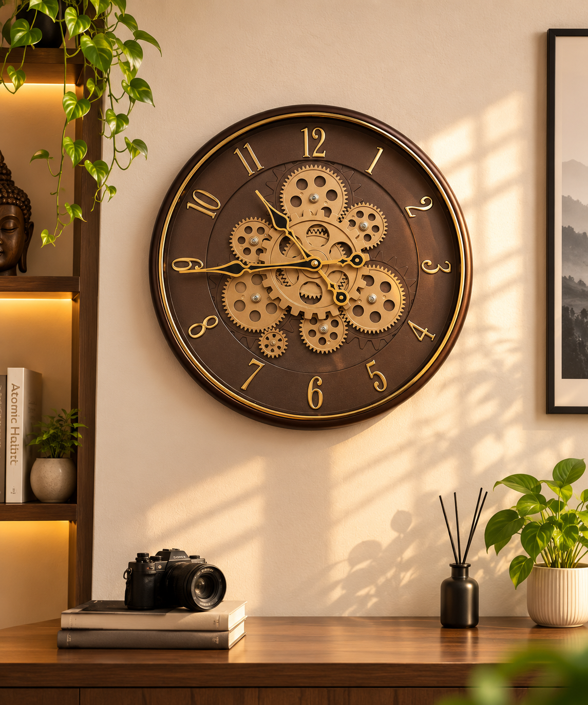 Vendly's Aesthetic Gear Clock | 14 Inches