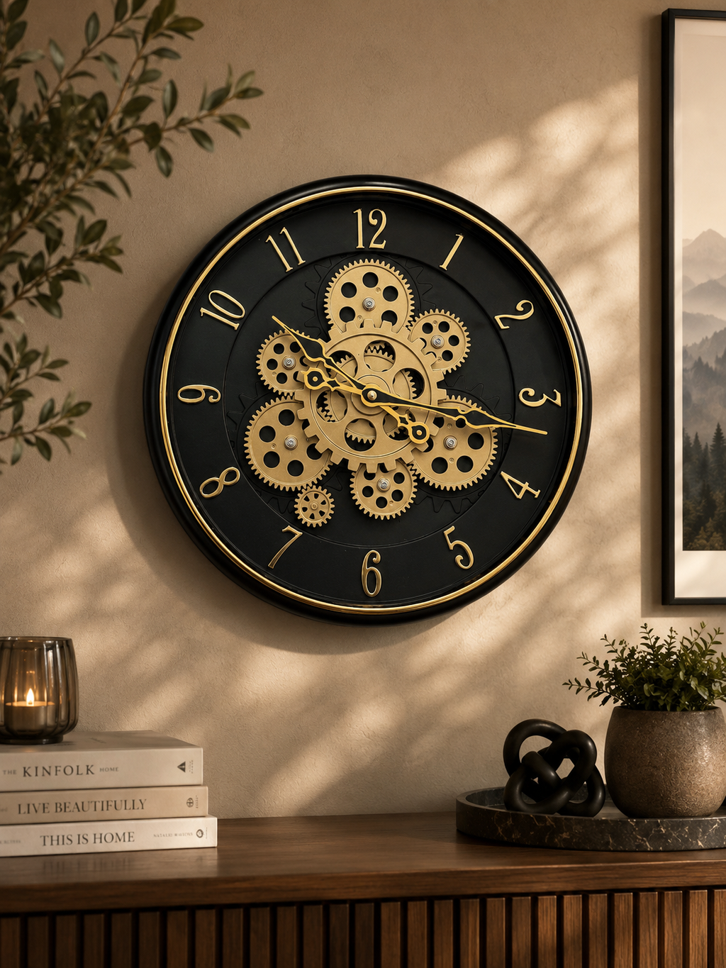 Vendly's Aesthetic Gear Clock | 14 Inches