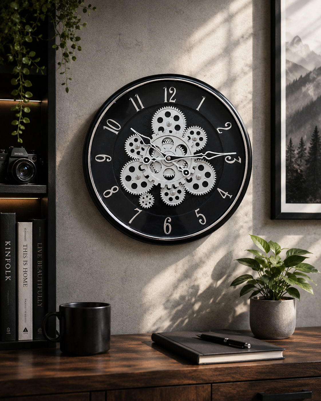 Vendly's Aesthetic Gear Clock | 14 Inches