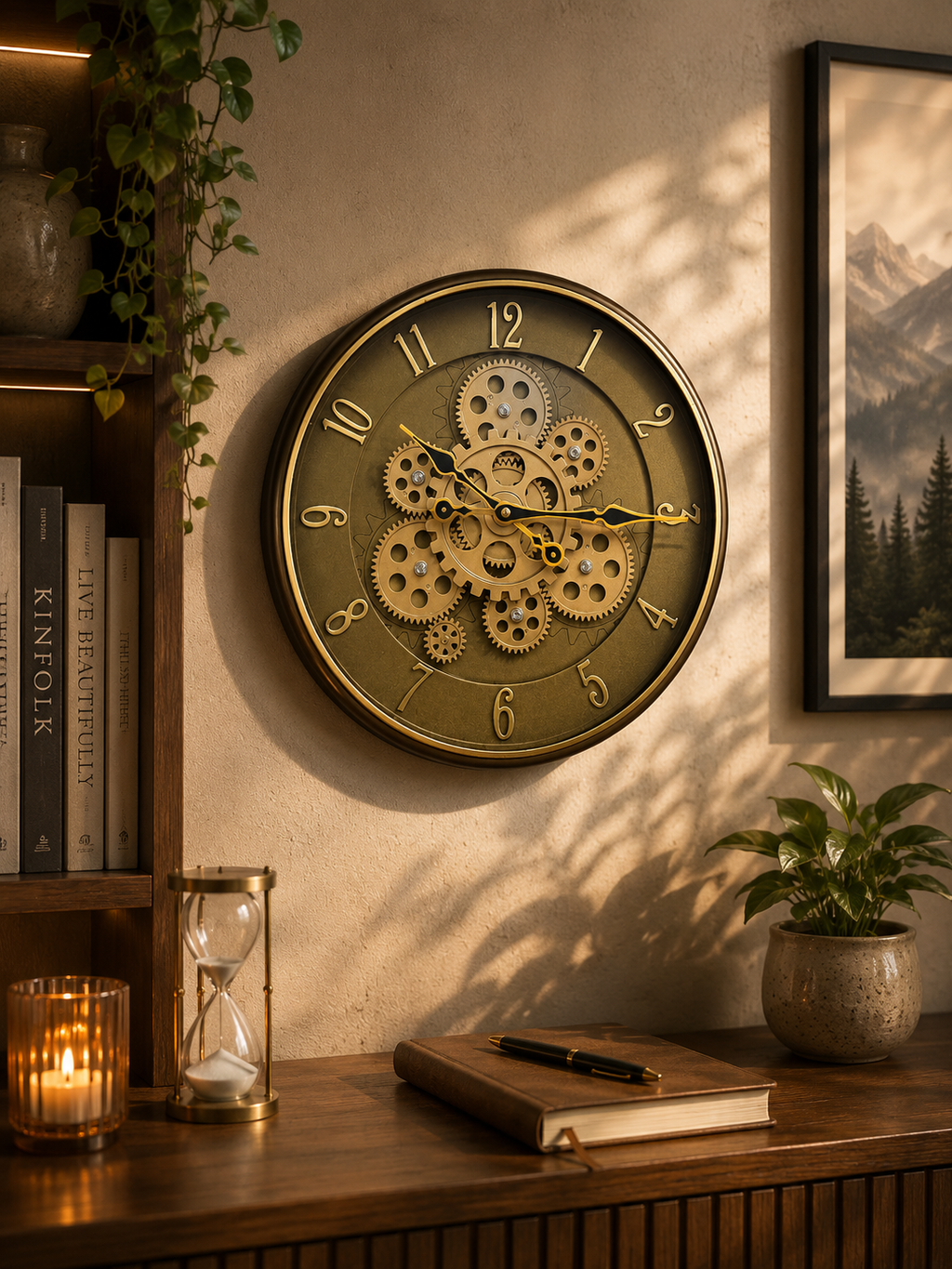 Vendly's Aesthetic Gear Clock | 14 Inches