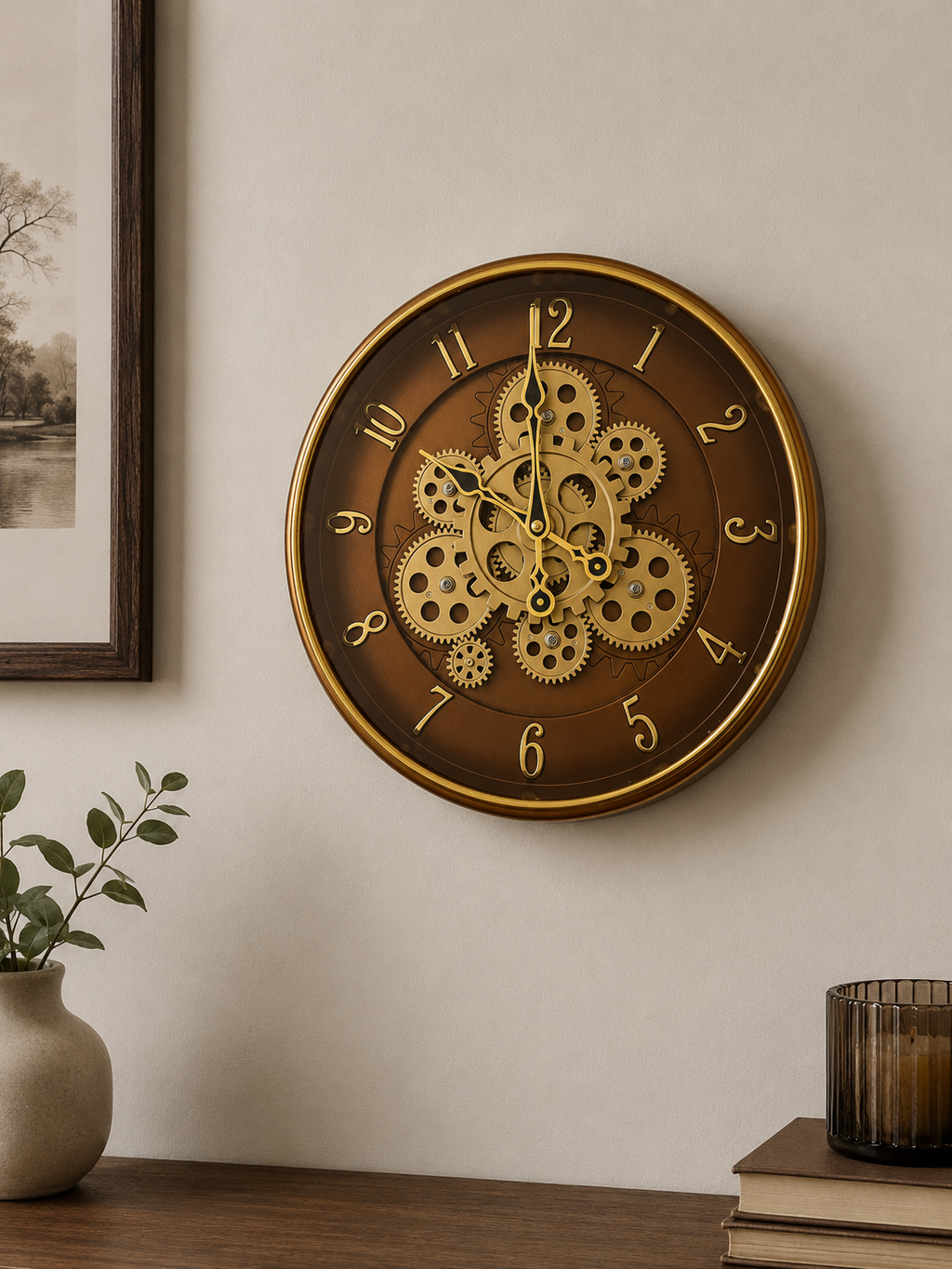 Vendly's Aesthetic Gear Clock | 14 Inches