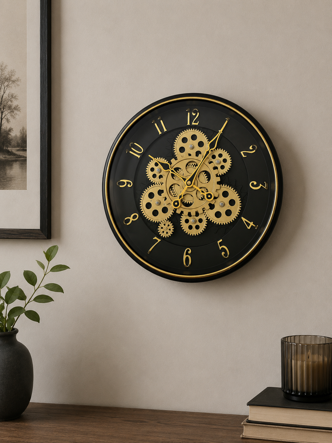 Vendly's Aesthetic Gear Clock | 14 Inches