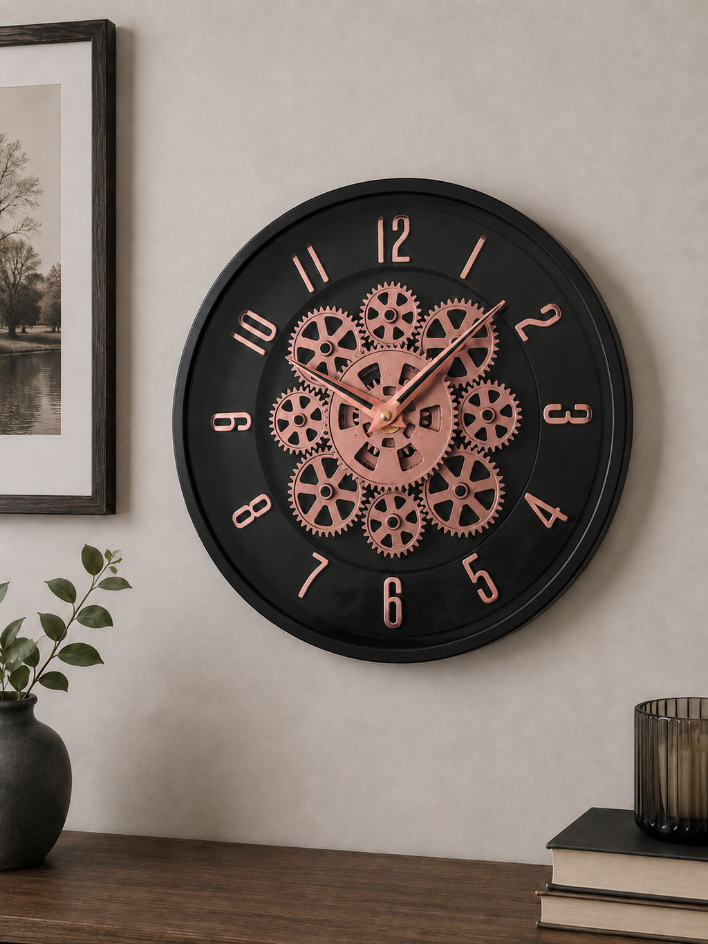 Vendly's Aesthetic Gear Clock | 12 Inches