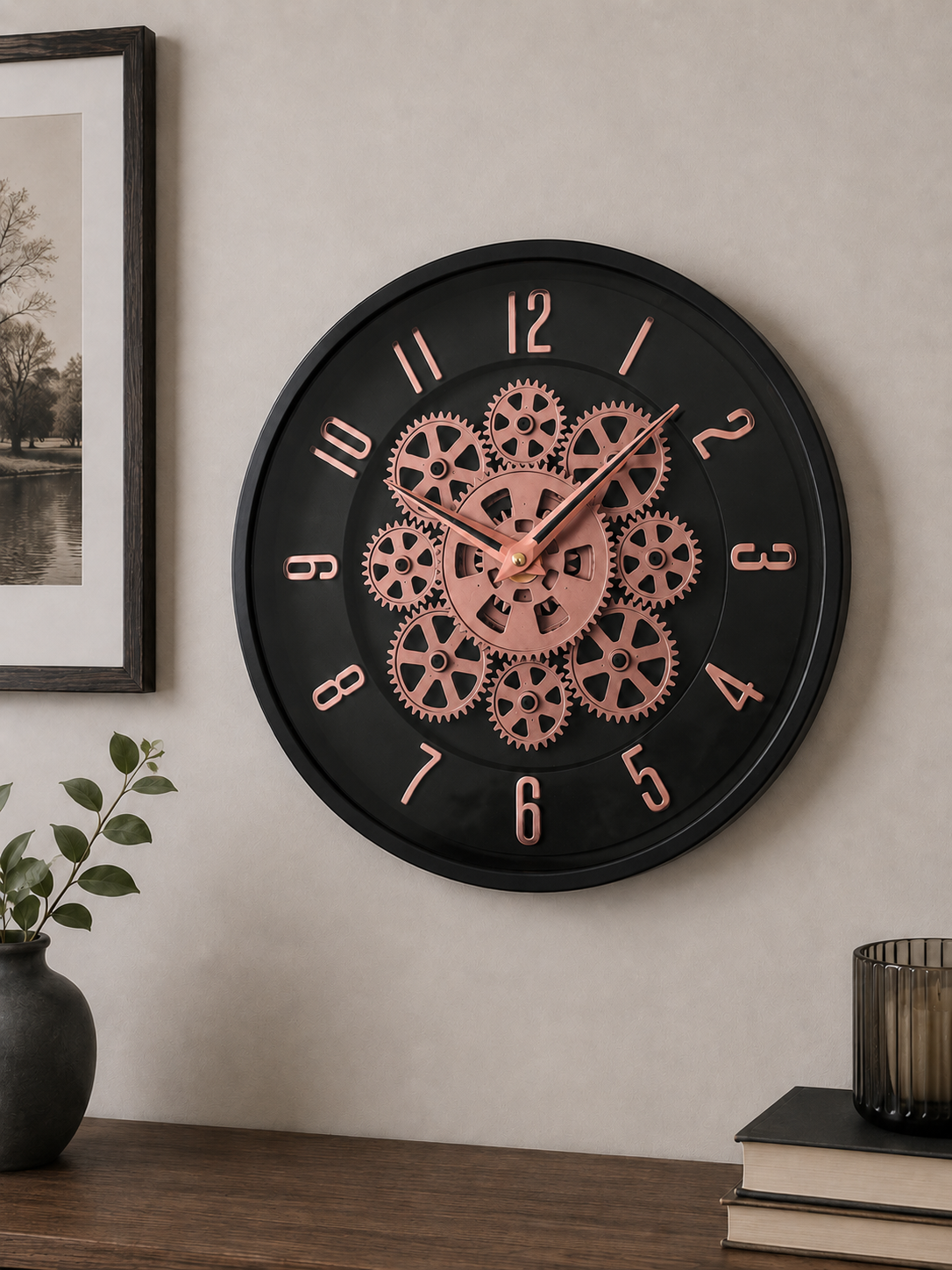 Vendly's Aesthetic Gear Clock | 12 Inches
