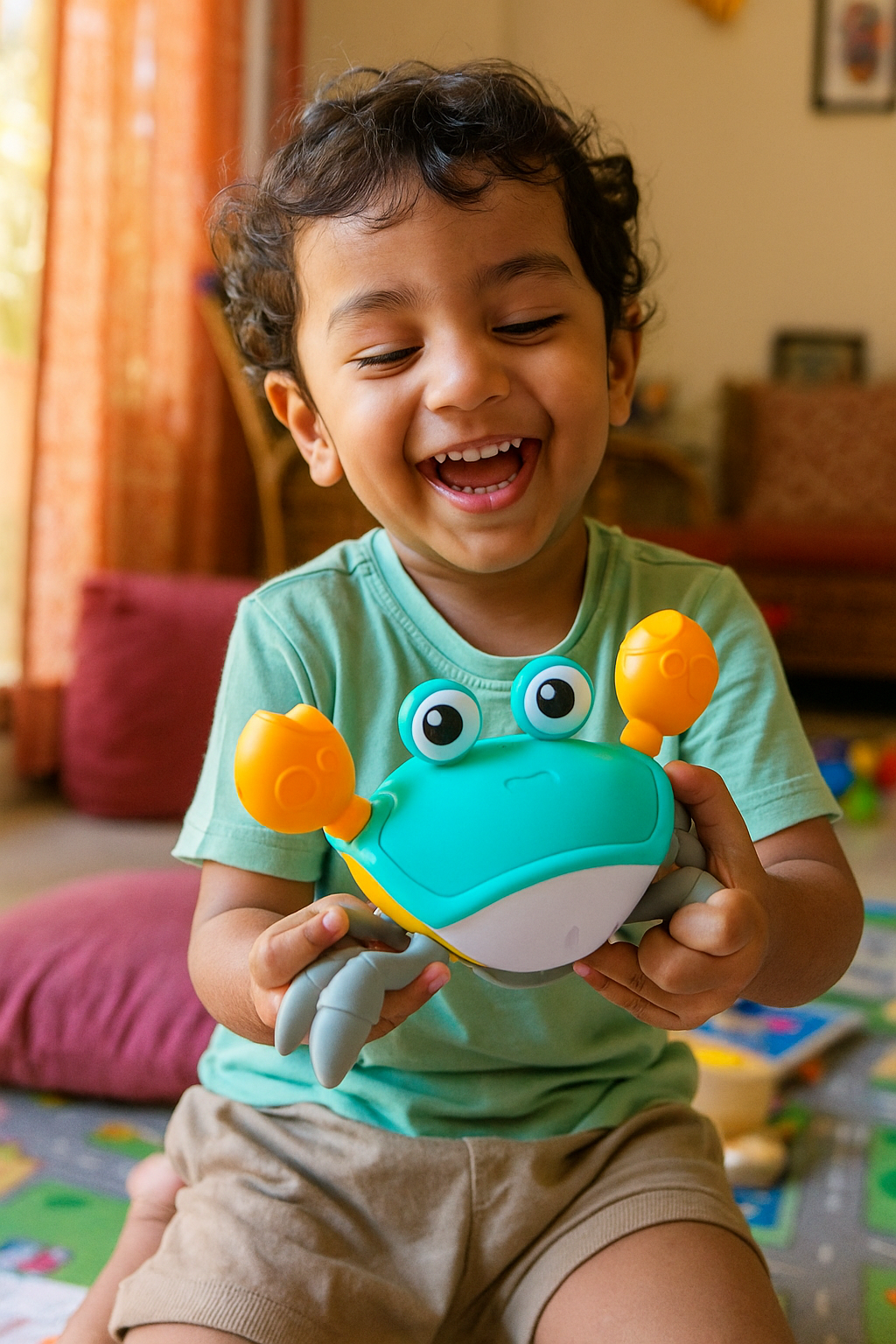 Crawling Crab Toy with Smart Sensor | Moving Toy for Toddlers