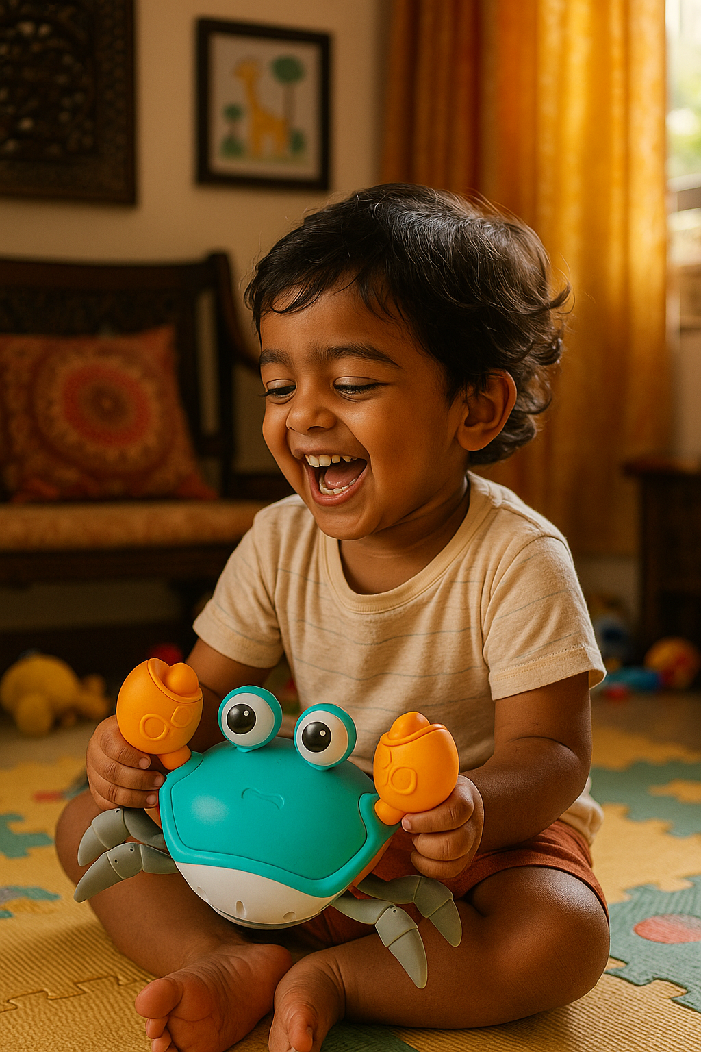 Crawling Crab Toy with Smart Sensor | Moving Toy for Toddlers