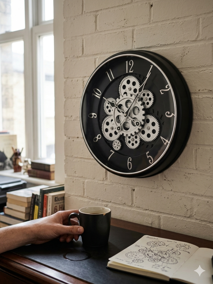 Vendly's Aesthetic Gear Clock | 14 Inches