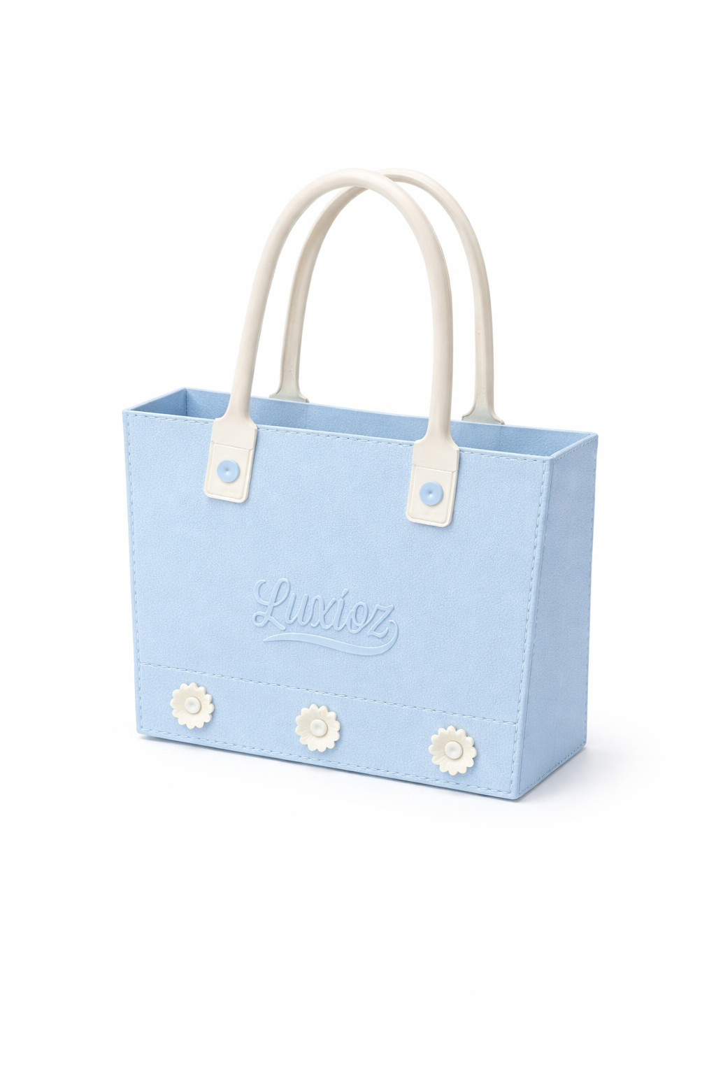 Vendly Floral Designed Multi-Purpose Waterproof Plastic Tote Bag with Handles | Lightweight Beach, Shopping & Storage Organizer