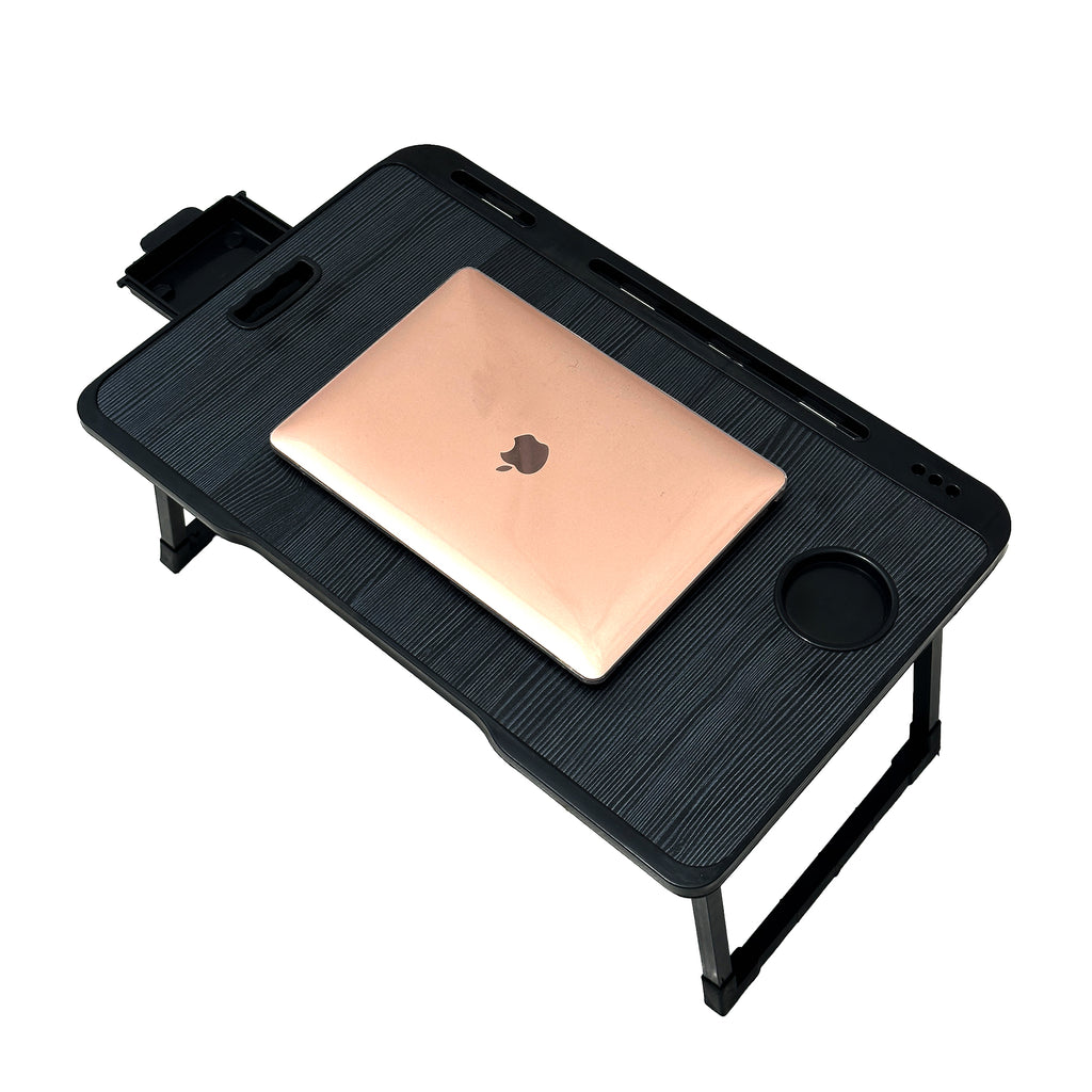 Portable Table Desk – Black | Foldable Laptop & Study Table