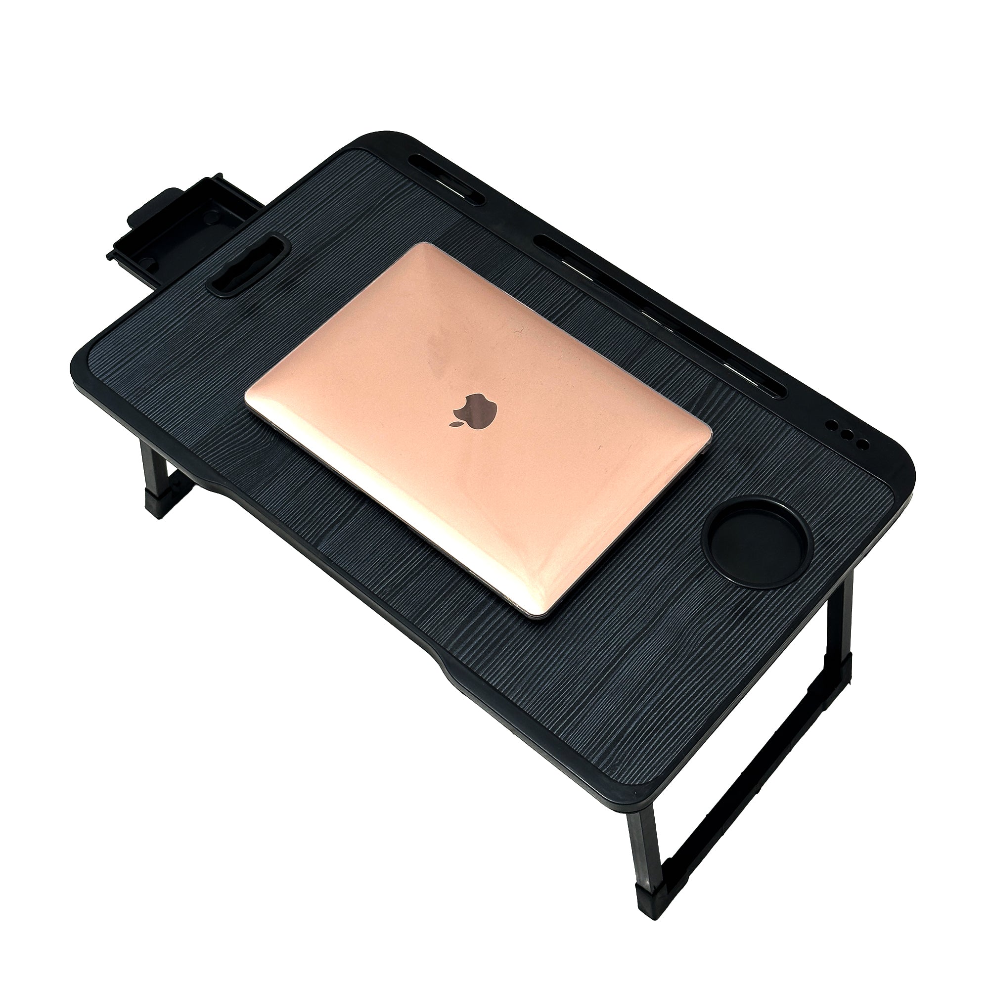 Portable Table Desk – Black | Foldable Laptop & Study Table