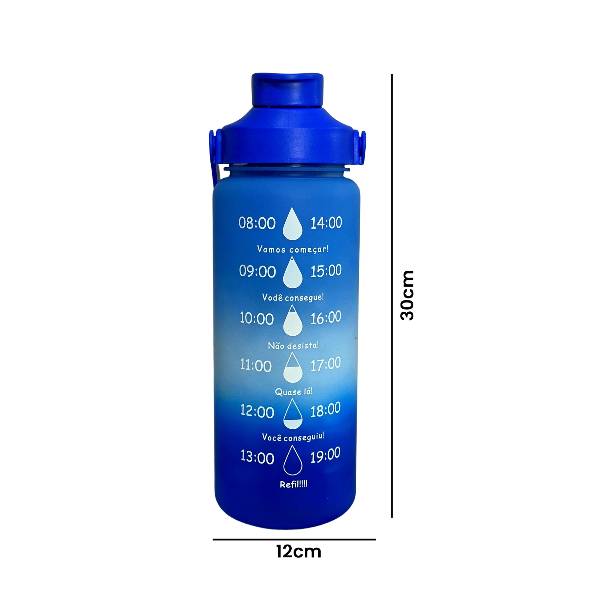 3 Motivational Water Bottles Set – Time Marker & Quotes