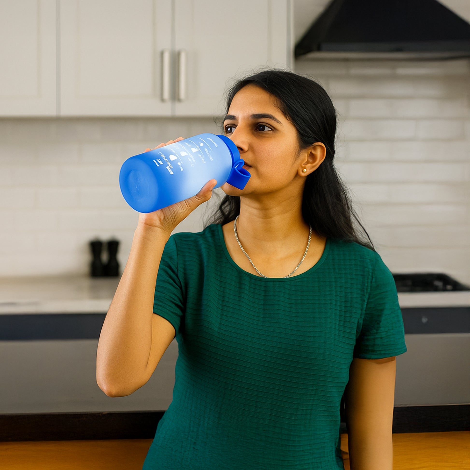 3 Motivational Water Bottles Set – Time Marker & Quotes