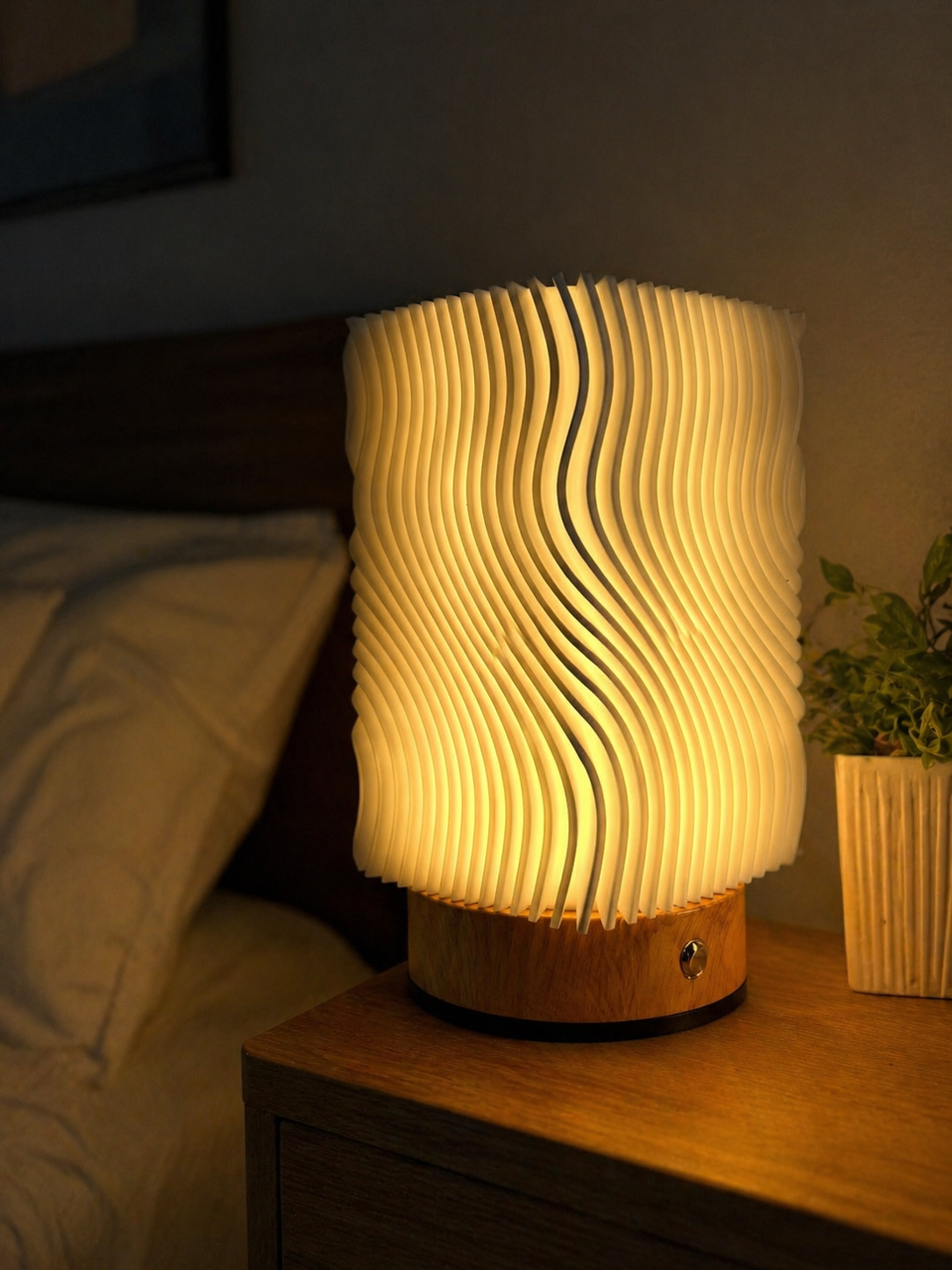 vendly's wavey box textured night lamp