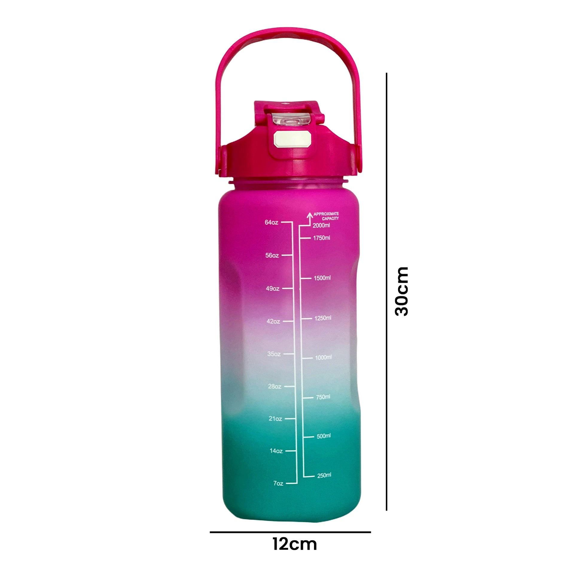 3 Motivational Water Bottles Set – Time Marker & Quotes