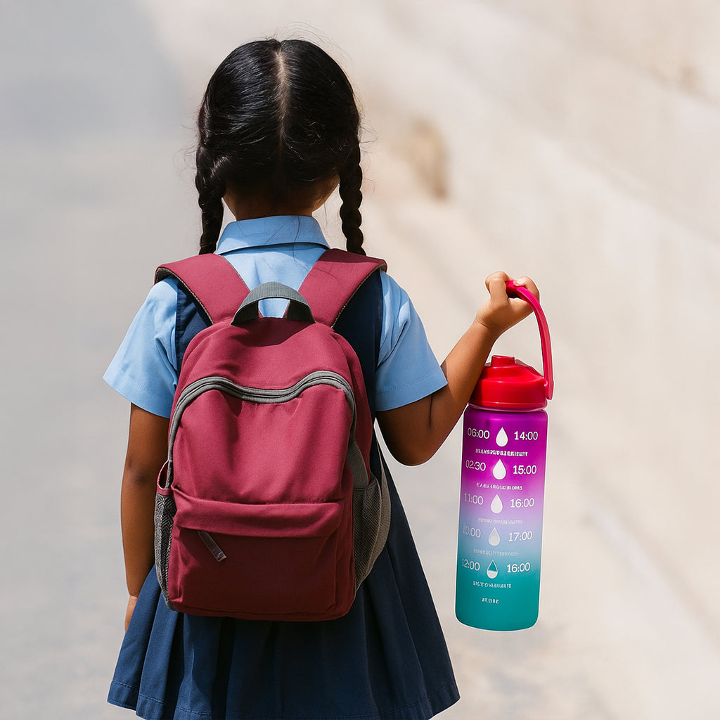 3 Motivational Water Bottles Set – Time Marker & Quotes