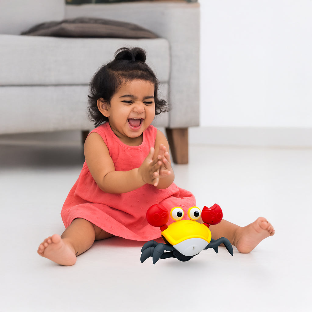 Crawling Crab Toy with Smart Sensor | Moving Toy for Toddlers